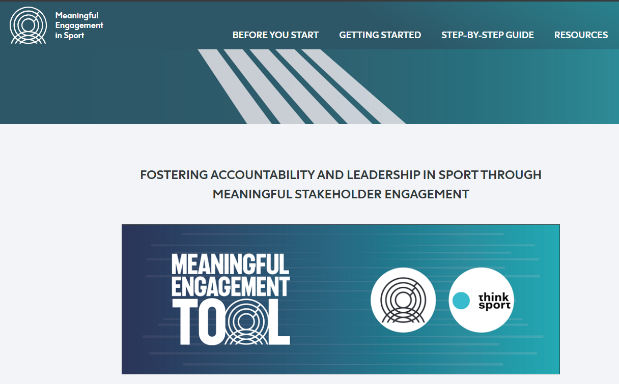 Meaningful Stakholder Engagement Tool for Sport