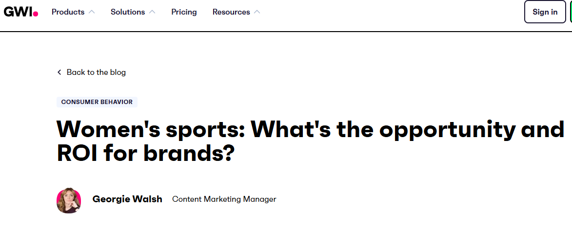 Women's sports: What's the opportunity and ROI for brands?